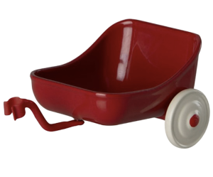 Przyczepka do Roweru - Czerwona - Tricycle Hanger Mouse - Red - Akcesoria dla Lalek - Maileg