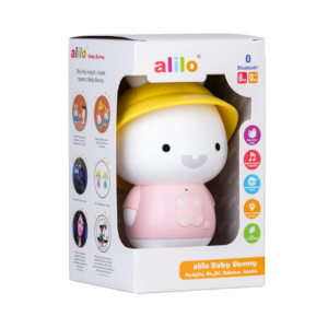Króliczek baby bunny - różowy - zabawka edukacyjna - alilo