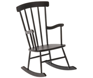 Fotel bujany antracyt - rocking chair mini - anthracite - maileg