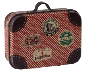 Red - walizka pudełeczko - suitcase micro - akcesoria dla lalek - maileg