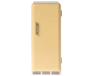 żółta lodówka -  miniature fridge yellow - rozmiar mini - maileg