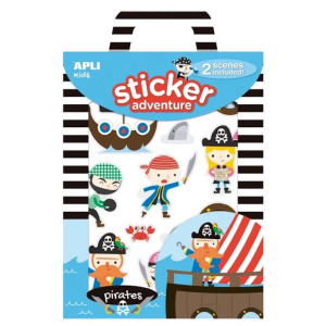 Piraci - zestaw naklejek z 2 planszami - apli kids