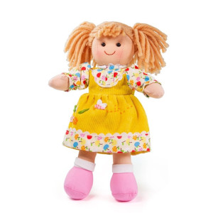PROMOCJA Daisy - Miękka Laleczka w Żółtej Sukience - Lalka Szmacianka - BigJigs