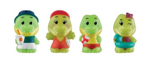 Croco - rodzina krokodyli - zestaw 4 figurek zmieniających kolor - klorofil