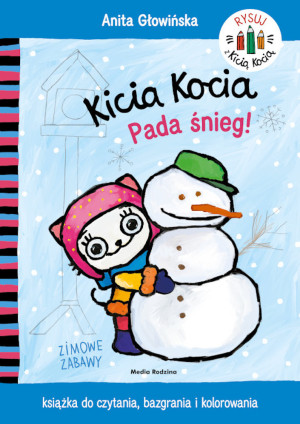 Kicia kocia pada śnieg kolorowanka - anita głowińska - media rodzina