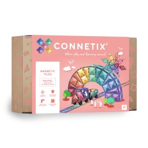Ogromny Pastelowy Zestaw Konstrukcyjny - 202 Elementy - Klocki Magnetyczne - Connetix
