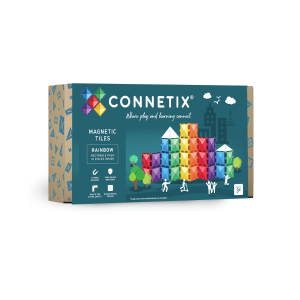Tęczowe Prostokąty - Klocki Magnetyczne - Rainbow Rectangle Pack - 18 Elementów - Connetix