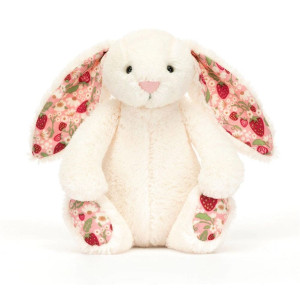 Kremowy Królik Kwiatowe Uszy i Stópki - Berry 18 cm - Maskotka Przytulanka - JellyCat