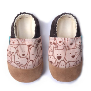 Brown Doggy - rozmiar 12-18 miesięcy 20/21 13,5 cm - Papcie Titot - SKÓRZANA PODESZWA