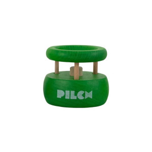 Dmuchajka zielona - drewniana zabawka pomoc logopedyczna - pilch