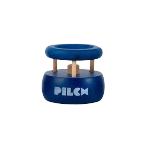 Dmuchajka niebieska - drewniana zabawka pomoc logopedyczna - pilch