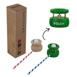 Dmuchajka dwupak zielona + naturalna w tubie pilch