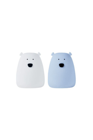 Arktyczny błękit i biel - miś lampka silikonowa 10 cm - rabbit & friends