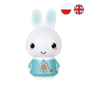Króliczek honey bunny pro - turkusowy - zabawka edukacyjna - alilo
