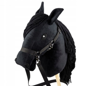 Czarny a3 - polski hobby horse - koń na kiju - konik na patyku - skippi