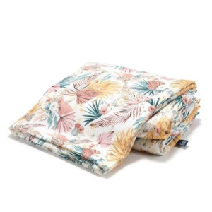 Kołdra bawełniana m - boho palms light - 80x100 cm - la millou