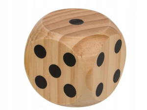 Wielka drewniana kostka do gry - xl 3x3x3 cm - bigjigs toys