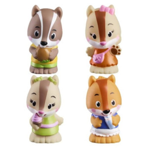Nutnut - rodzina wiewiórek - zestaw 4 figurek - klorofil