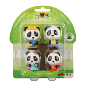Panda - rodzina misiów panda - zestaw 4 figurek - klorofil