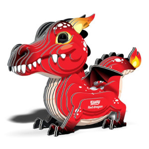 Czerwony smok - eko układanka 3d - eugy