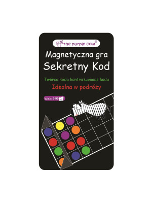 Secret code sekretny kod - podróżna gra magnetyczna - the purple cow
