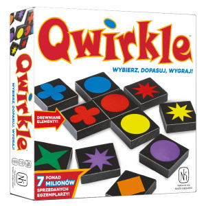 Qwirkle - Drewniana Gra Rodzinna i Towarzyska - Układanie Kolorów i Kształtów typu Domino - Nasza Księgarnia