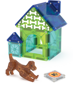 Domek dla psa - dog house - klocki magnetyczne 13 elementów - magna-tiles