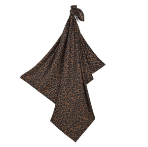 Bambusowo-Muślinowy Otulacz - Leopard Choco by Magdalena Lamparska - 115x140 - La Millou