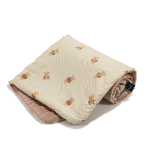 Ciepły Koc Velvet roz. L - 110x140 cm - Baby Bear Mocca - La Millou