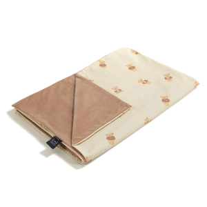 Lekki Kocyk Velvet roz. L - Baby Bear Mocca - 110x140 cm - La Millou