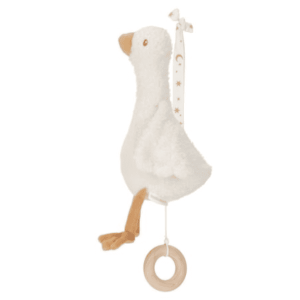 Zawieszka gąska z pozytywką - maskotka - newborn naturals -  little dutch