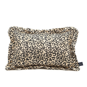Leopard Cream - Poduszka do Spania Bamboo XL z Falbaną - 50x70 cm - by Magdalena Lamparska - La Millou