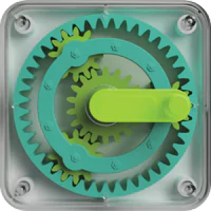 Koła Zębate - PlayTab Sensoryczny Kwadrat - Jeden Element do Tablicy - Fat Brain Toys