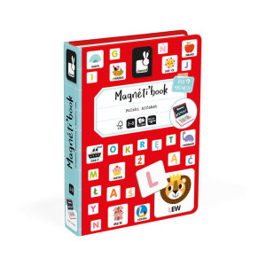 Polski alfabet - układanka magnetyczna - magnetibook - janod