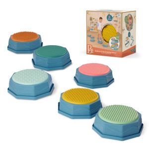 Zestaw 6 pól / kamieni sensorycznych do stąpania -  btoys