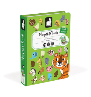 Zwierzęta - magnetyczna układanka - magnetibook - janod