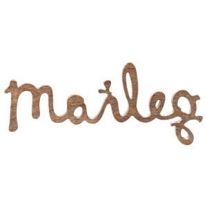 Naturalne Logo Maileg - Maileg Wooden Logo - Akcesoria Dla Myszek - Maileg