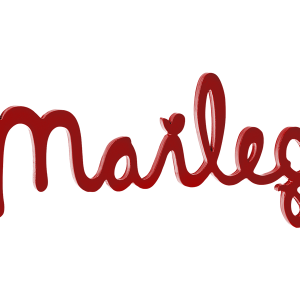 Czerwone Logo Maileg - Maileg Wooden Logo - Akcesoria Dla Myszek - Maileg