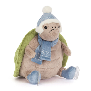 Żółw Timmy Łyżwiarz - Pluszowy Żółwik w Czapce - Maskotka Przytulanka - JellyCat