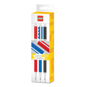 Długopis żelowy LEGO® - Zestaw 3 szt - Niebieski Czarny Czerwony