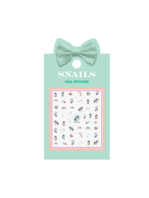 PROMOCJA Jednorożce - Naklejki na Paznokcie dla Dzieci - Unicorn Queen - Snails