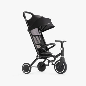 Czarny Rowerek Trójkołowy z Funkcją Wózka - Dziecięcy - Wonder Plus - Smartrike