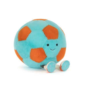 Plażowa Piłka Nożna 27 cm - Pluszowa Piłeczka Futbolowa Maskotka Przytulanka - JellyCat