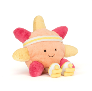 Uśmiechnięte Słoneczko na Wrotkach - Pluszowe Słońce Wrotkarz 30 cm - Maskotka Przytulanka - JellyCat