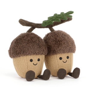 Para Żołędzi Ort & Tum - Wesołe Żołędzie z Liściem - 18 cm - Pluszowa Maskotka - JellyCat