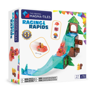 Raging Rapids - Rafting Spływ Kajakowy - Klocki Magnetyczne 27 elementów z Figurką - Magna-Tiles