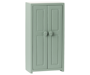 Błękitna drewniana szafa do domku myszek - closet mouse soft blue - maileg