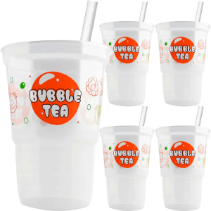 Set - Strohhalme + Becher x5