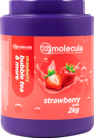 Popping Boba I Molekularer Kaviar Bubble Tea, Bubbles, Bubble tea Perlen 2kg I Erdbeere