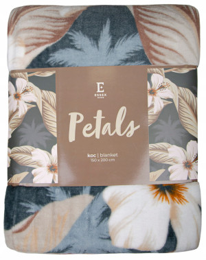 Koc 150x200 Petals Kwiatowy Zielony Home & You